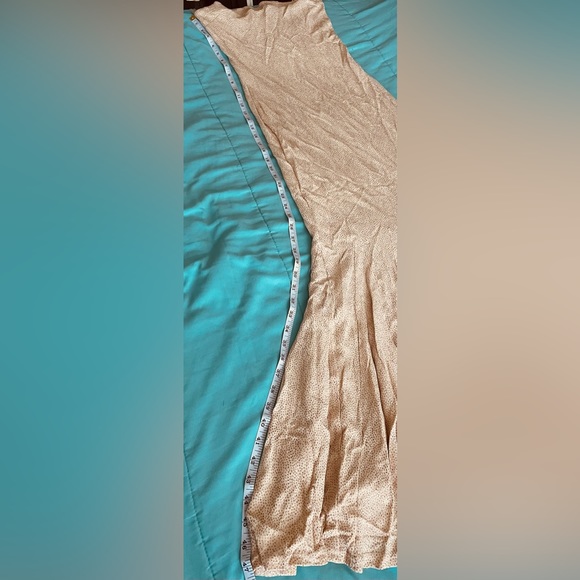Jessica McClintock Y2K Mermaid Dress GoldGlitterCream Size4 Host Pick Bridesmaid - Picture 7 of 9